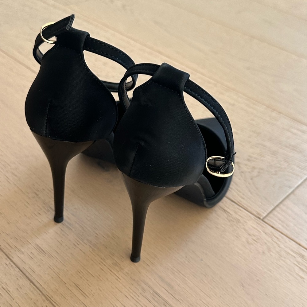 Black Ankle Strap High Heels